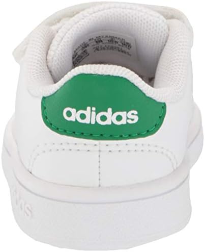 Adidas Unissex-Child Vantagem, Branca/Verde/Cinza, 5 US Medium