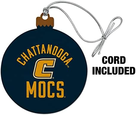 Universidade do Tennessee em Chattanooga Mocs Wood Christmas Tree Holiday Ornament