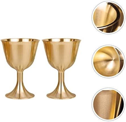 Veemoon 6 PCs Lâmpada Tabela de bebida Copper Golden doméstico de metal de metal de metal Home Oferecendo suprimentos de bebida