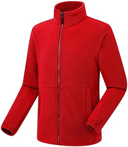 Jaqueta de lã de inverno para homens com manga longa zíper casacos quentes cor de cor sólida caça correndo jaquetas de caminhada