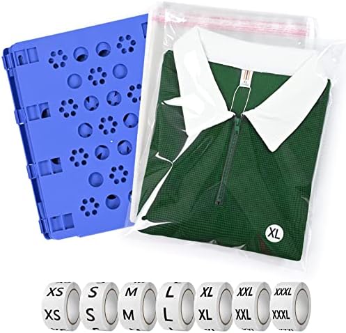 Bolsas de camisa Boxlegend 100 PCs 10x13 com camisa dobrável polegadas com roupas de tamanho de roupas 7 tamanhos 3500