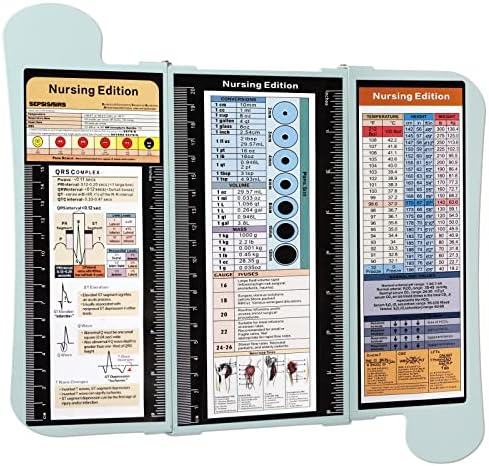 Armadora de enfermagem, área de transferência de enfermagem dobrável com enfermagem e edição médica folhas de trapaça 3 camadas