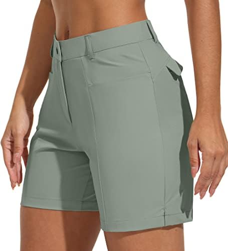 Shorts de golfe femininos rlaged shorts de verão rápido de verão