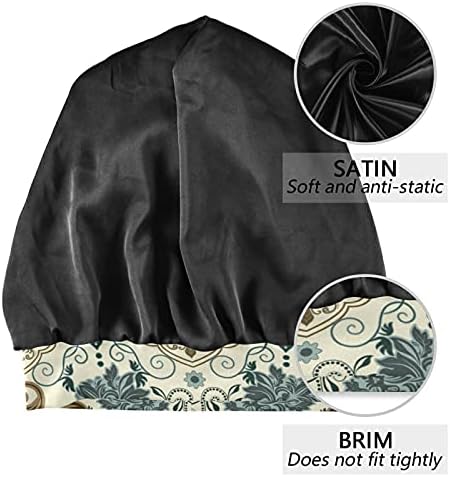 Skull Cap boné Sleep Work Hat Bonnet Beanies For Women Mandala Paisley Flores Florais Listradas Vintage Retro Bohemian
