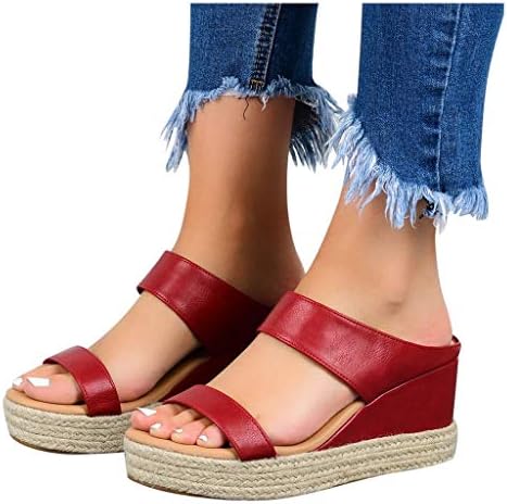 Dress Sandals for Women, Sandals Women Wedge Sandals Slip Slip On Platform Flats Shoes Shoes Casual Summer