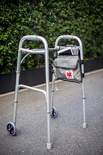 Sacos de acessórios para Walker lateral com porta -copo para dobrar Walker por P&F | Bolsa pendurada para caminhantes | Acessórios de Walker dobráveis ​​para adultos para idosos ou idosos