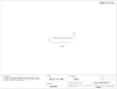 Timken lm67049a rolamento de rolamento cônico, cone único, tolerância padrão, furo reto, aço, polegada, 1,2500 id, 0,6600 largura de largura