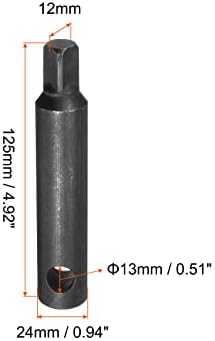 Uxcell Torno Chuck Chave, 12mm de chave de chave de chave de cabeça quadrada para o roteador CNC Máquina de moagem