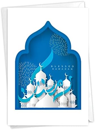 A melhor empresa de cartões Ramadan Paper Card com envelope de 5 x 7 polegadas Ramadan Kareem Luxo C10387rdg