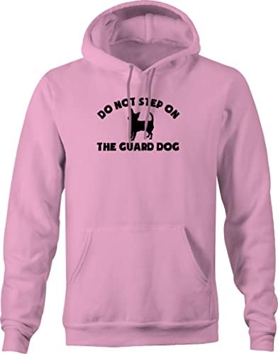 Impressões ousadas capuzes rosa para mulheres não pisam na guarda Chihuahua Pet Sweat Shirt