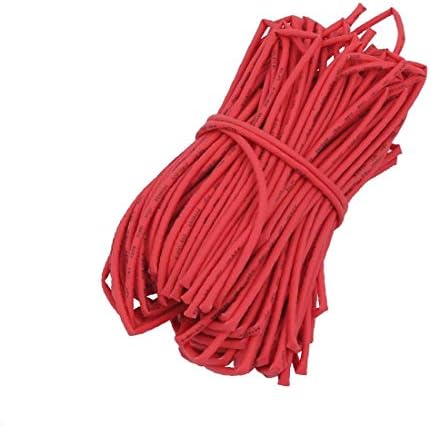 X-dree 20m 0,8mm de tubo retardante de chama de poliolefina 0,8 mm Vermelho para reparo de arame (20m 0,8 mm de diámetro