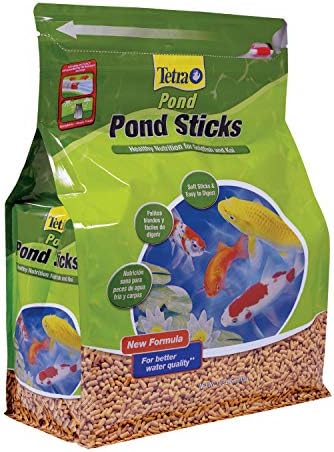 Tetrapond Pond Sticks, Pond Fish Food, para peixes dourados e koi, 1,72 libras e fin flocos de peixe dourado 7,06 onças, dieta