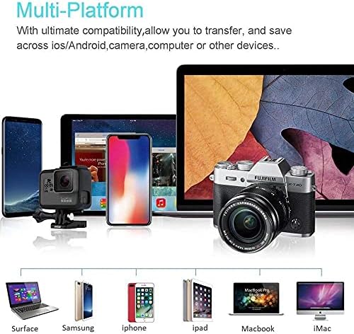 Boxwave Gadget Smart Compatível com Oppo Reno 7 - AllReader SD Card Reader, MicroSD Card Reader SD Compact USB para