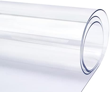 Protetor de tampa de mesa plástica transparente - 24 x 36 polegadas de 1,5 mm de espessura de pvc tapete retangular de mesa pesada
