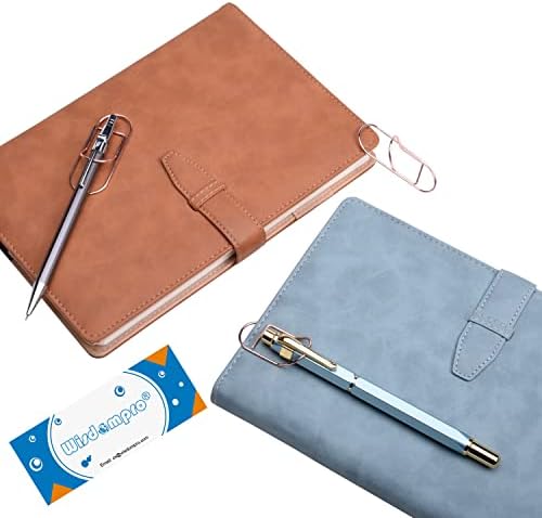 Clipe de caneta wisdompro, 12 pacote de pacote de aço inoxidável Pen Clip para notebook, livros, diário, transferência,