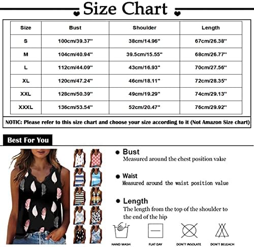 Tops Tops for Women Summer Summer Casual Print Print Camisole Lady Lady Sleeseless High Cídhar Visos de Tatchwork de decote em