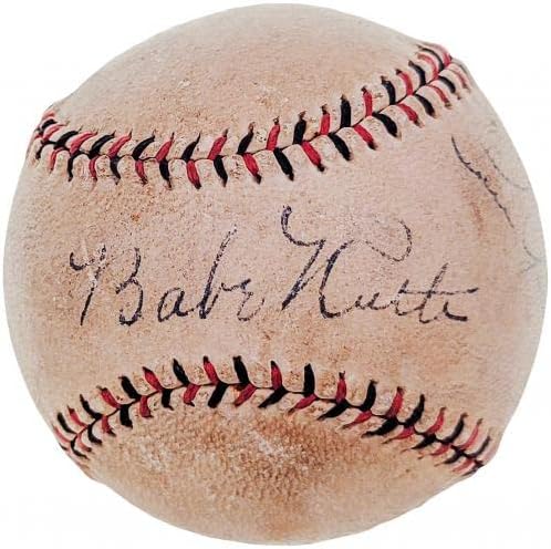 Babe Ruth e Lou Gehrig autografado liga oficial de beisebol New York Yankees PSA/DNA AJ05877 - Bolalls autografados