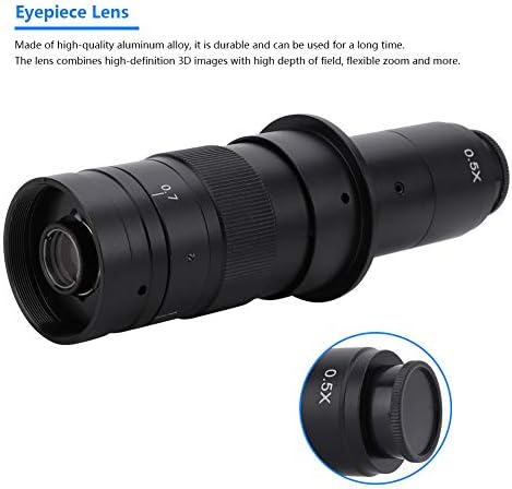 Lente ocular, microscópio do setor Adaptador óptico Momento Lente Zoom Digital Olhepiece para lâmpadas de anel LED