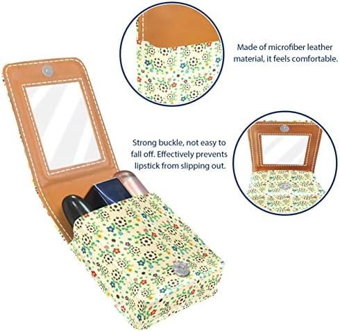 Caixa de batom com espelho Crescer Padrão de flor Lip Gloss Selder
