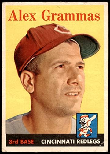 1958 Topps 254 Alex Grammas Cincinnati Reds Good Reds