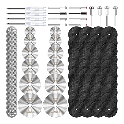 MidaUtoo 88 PCS Rodas de corte conjunta 12 PCs HSS SAW CIRERW BLADES 20 PCS RODA DE DIAMENTO DE DIAMA