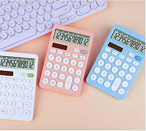 Calculadora de mesa de 12 dígitos Doubao, ferramenta de contabilidade de negócios financeiros Branco laranja laranja grande