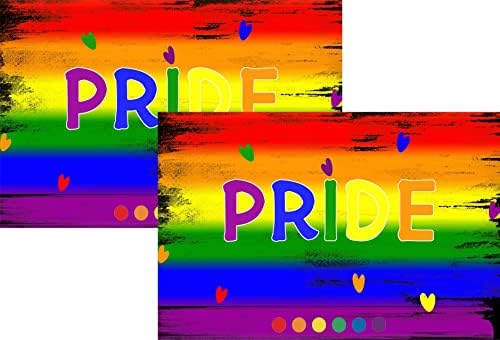 2 pic orgulho arco -íris lgbt sticker adesivo decalque, arco -íris igualdade listrada gay lesbian bissexual orgulho decal