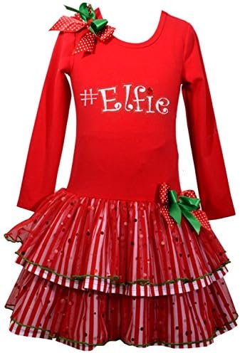 Vestido de hashtag de Natal de Bonnie Jean Girls