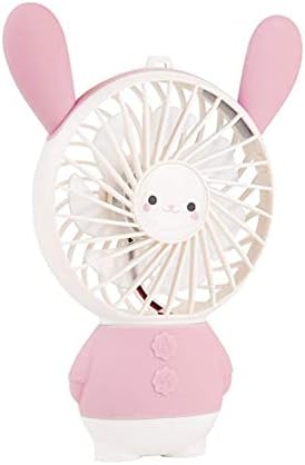 Uxzdx portátil ventilador de mão fofo de coelho pequeno ventilador de mão USB Recarregável Table Fan Office Girl Lady Outdoor Mini