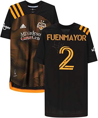 Alejandro Fuenmayor Houston Dynamo autografou Jersey Black Used Black da estação de 2020 MLS - camisas de futebol autografadas