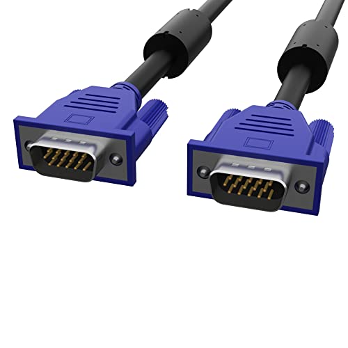 Kyper Monitor Cable 6ft 15 pinos m/m VGA para VGA SVGA 1080P Full HD Alta resolução para projetor de computadores de TV