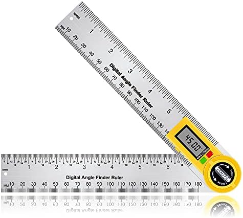 Transferidor de localizador de ângulo digital, régua de 2 polegadas de ângulo com uma ferramenta de medição de aço inoxidável