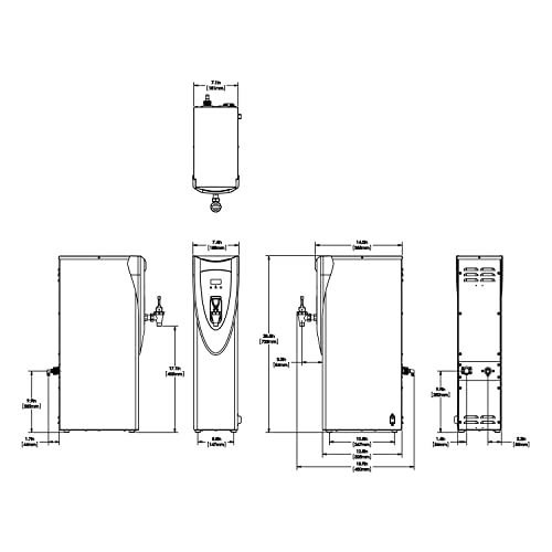 Elemento H5X®, aço inoxidável-5 gal 240v SST Hot Water Dispenser-Commercial Bunn 43600.0003-ECH