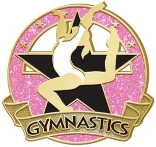 Crown Awards Glitter Gymnastics Pin Lapel Pin - PING GYMNÁTICA PINS PINS Prime