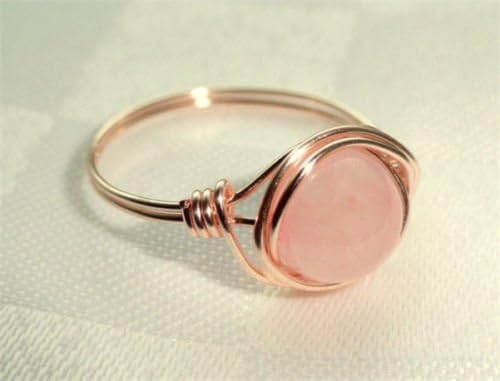 Play Pailin Pink Opal White Gold Plated 18K Rose Gold Preefled Wedding noivado anel SZ6-10