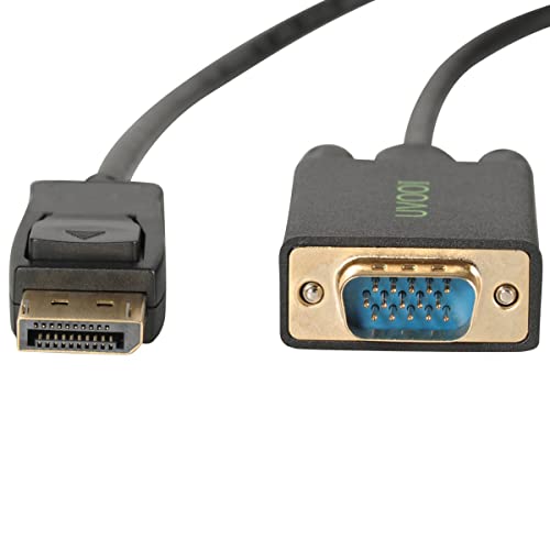 Uvooidirect DisplayPort para cabo VGA 6ft 5 pés de 5 pacote de exibição DP DP para adaptador de cabo VGA Compatível de ouro