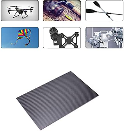 Painel da placa de fibra de fibra de fibra de carbono de 3k para os aviões RC, 40cm/15.7inx50cm/19.6inx20mm