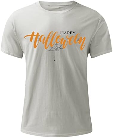 Xxbr halloween tops para masculino, soldado letra curta letra impressão happy halloween o pescoço de designer de designer