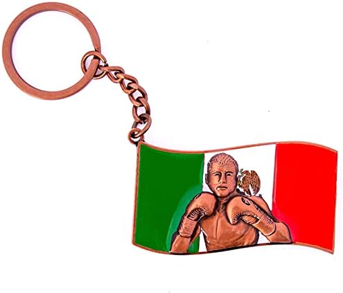 mma_merchandise Canelo Alvarez Keychain Saul Boxing Bandeira mexicana, multicolor, média