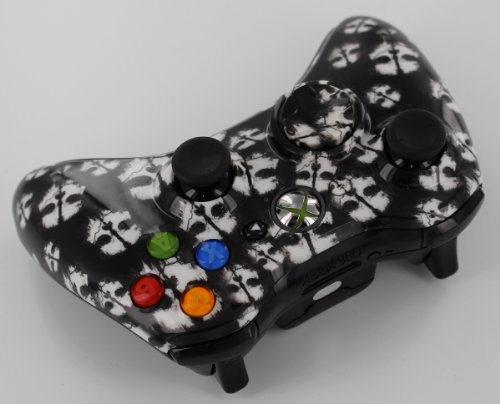 Xbox 360 Modded Controller Cod Ghost White 18 mods + estojo livre, fogo rápido, arremesso