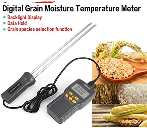 N/A LCD Display Digital Medidor de grão Digital Analisador Termômetro Termômetro Hygrômetro Higrômetro Detector Dampo de água Testador