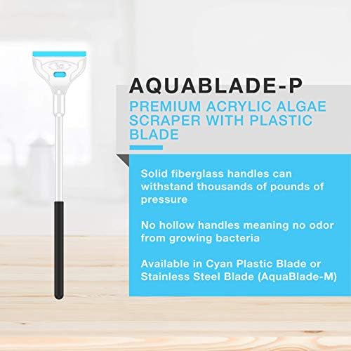 Continuum Aquatics Aquablade P - raspador de aquário seguro de acrílico com lâmina plástica, longa, 24 polegadas