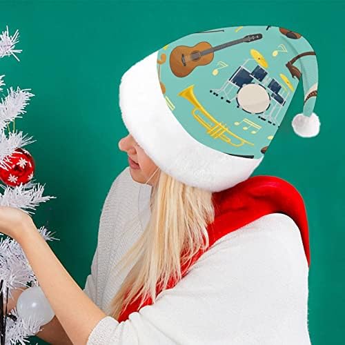 Guitar Musical Instrument Christmas Hat de Chapéu Personalizado Papai Noel Decorações engraçadas de Natal