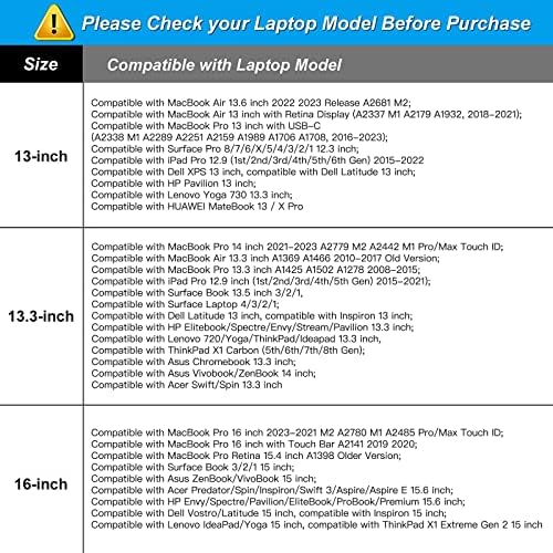 Mosis 360 Bolsa de laptop de proteção compatível com o MacBook Air/Pro, 13-13,3 polegadas notebook, compatível com MacBook