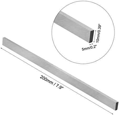 UXCELL HSS TIROTEL BIT 5mm x 10mm x 200 mm, torno de torno quadrado em branco da ferramenta de ferramenta, moinho