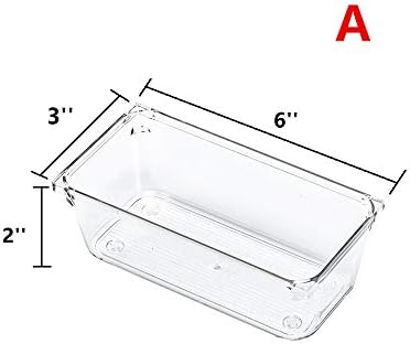 SlideP Bandejas de gavetas de gaveta de mesa transparente, divisórias de gavetas de mesa de cômodas de grande capacidade