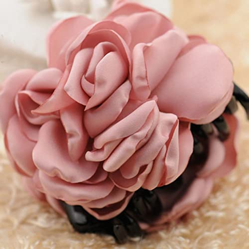 Clipes de cabelo de flor de rosa flor brerettes grips flores fofwearthe barrette styling tools acessórios pães clipe para mulheres