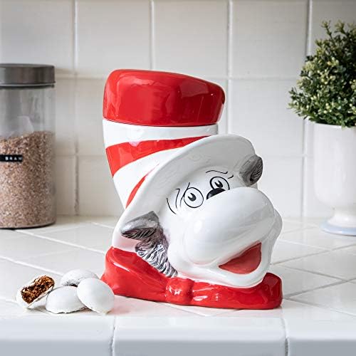 Vandor Dr. Seuss o gato no chapéu Sculpted Ceramic Cookie Jar