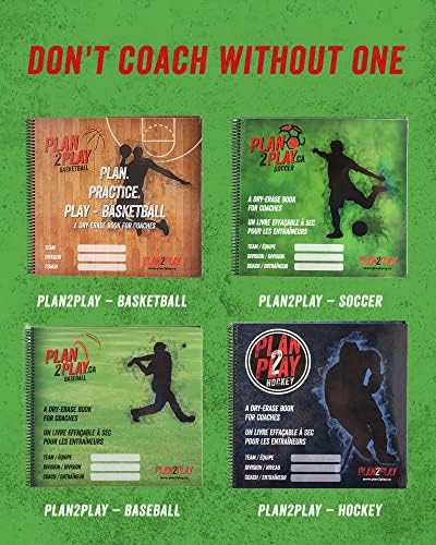 Plan2Play Soccer de futebol Livro de apagamento a seco para treinadores Dry Erase Coaching Board, Melhor Conselho de Clip de futebol para treinador de futebol para treinador para treinador