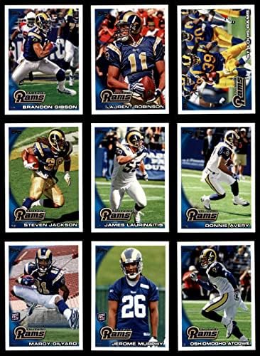 2010 Topps Los Angeles Rams quase completo conjunto de equipes Los Angeles Rams NM/MT Rams